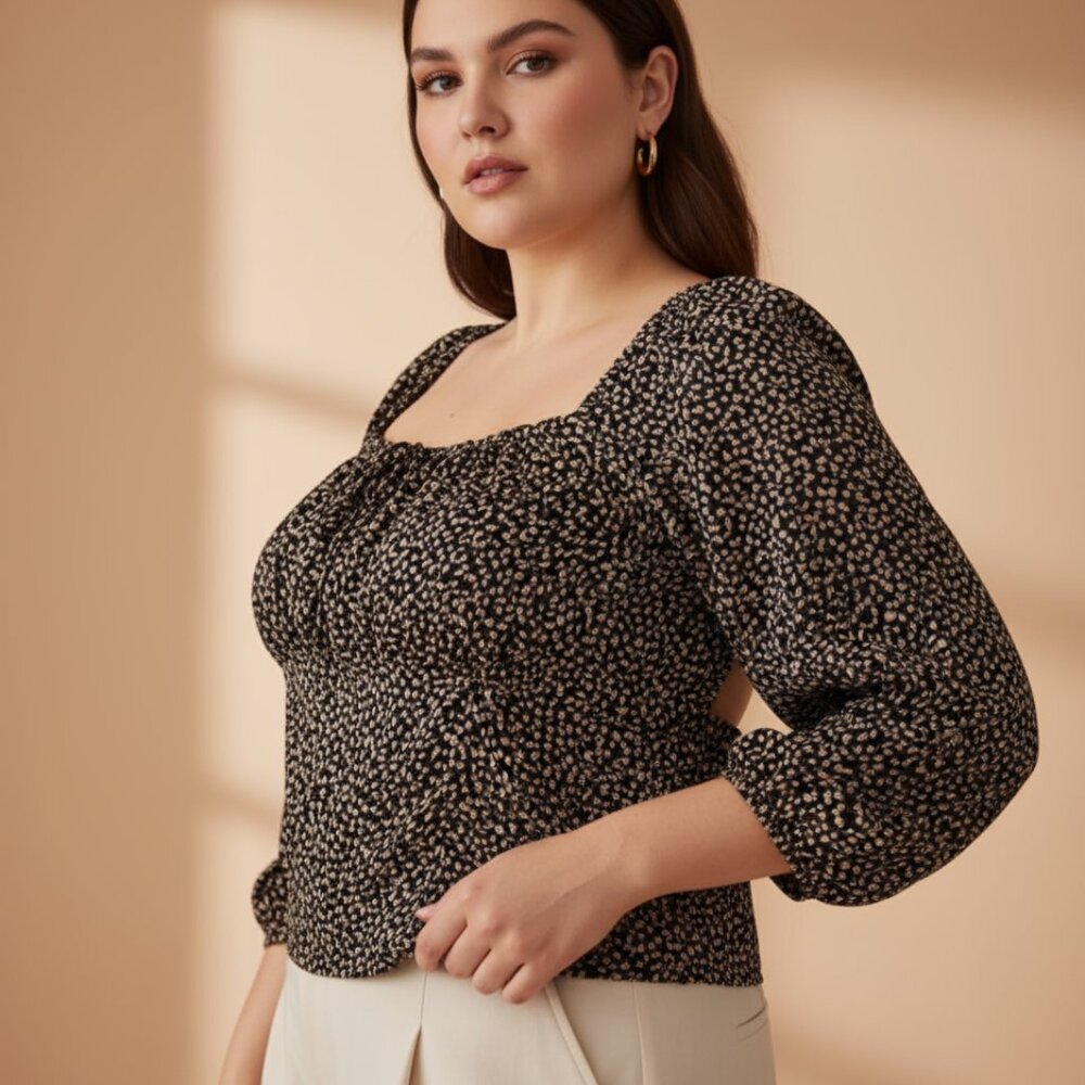 Abercrombie & Fitch women's printed  blouse. XL
